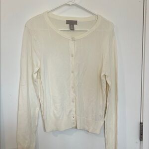 H&M Cream Button-Front Women's Cardigan